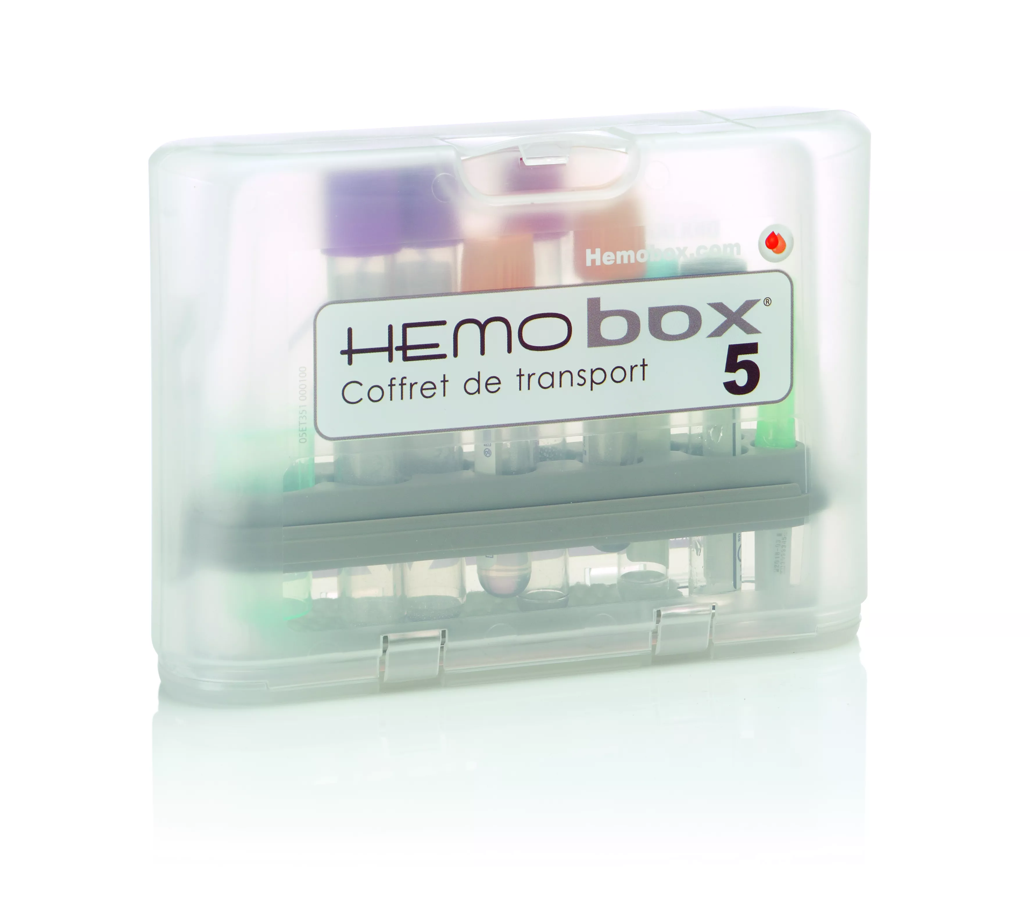 Transparent Hemobox 5 with tubes inside