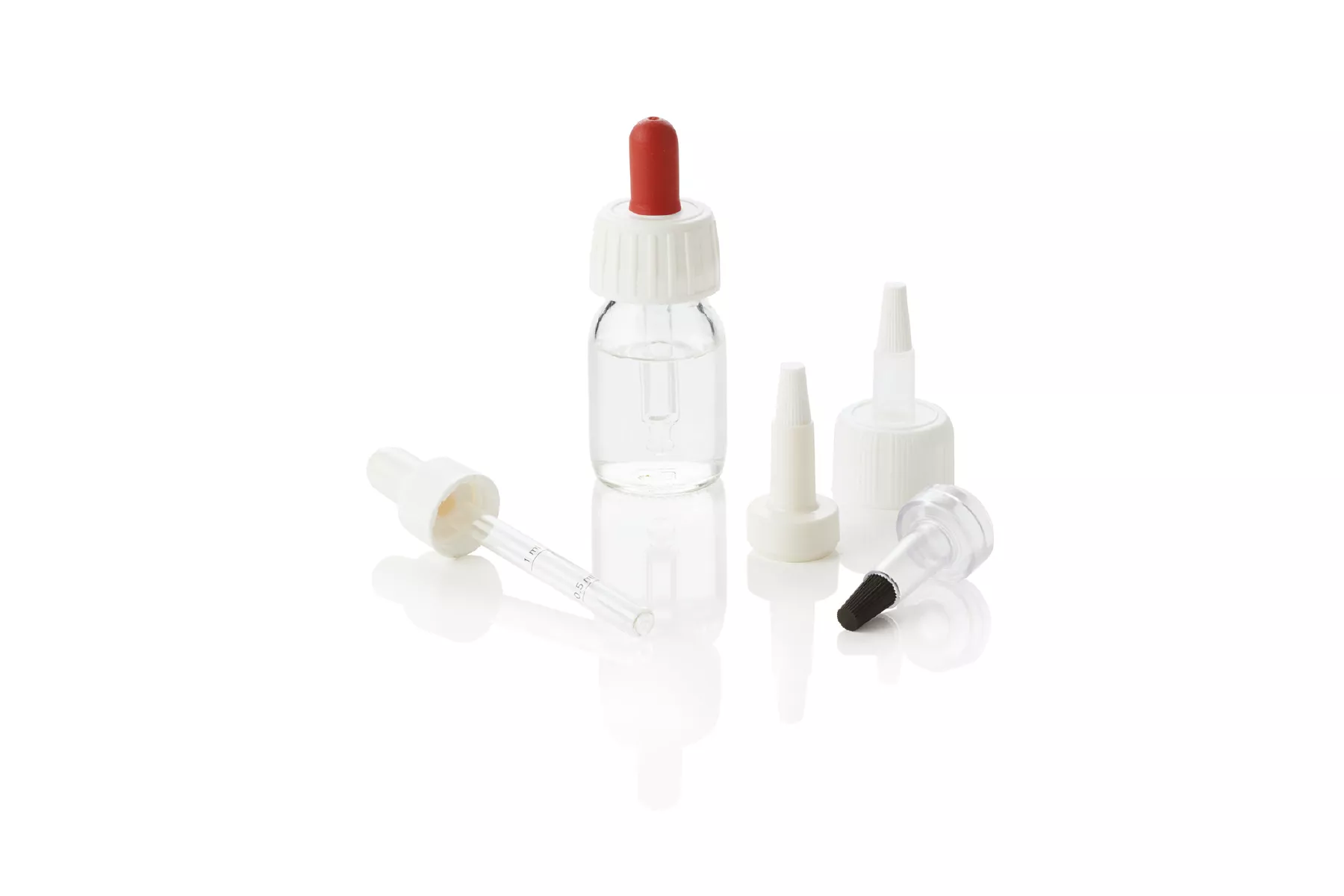 Two and three-piece dropper for ophthalmic and auricular applications in animal and human health