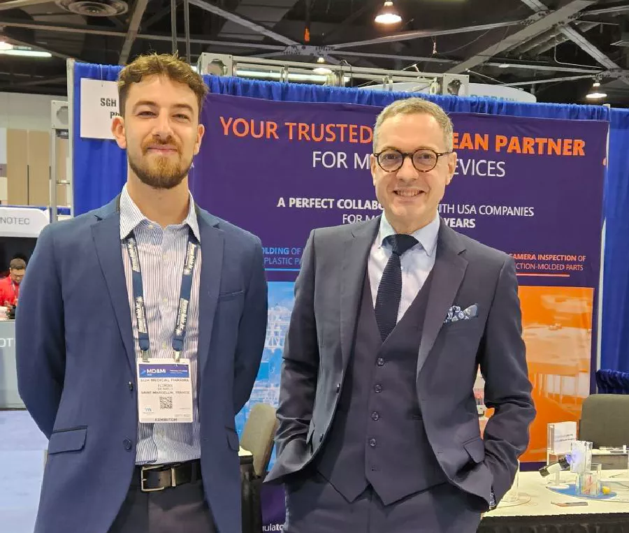 Olivier Derouard, Président du groupe et Florian De Melo, Business Developper US sur MD&M West